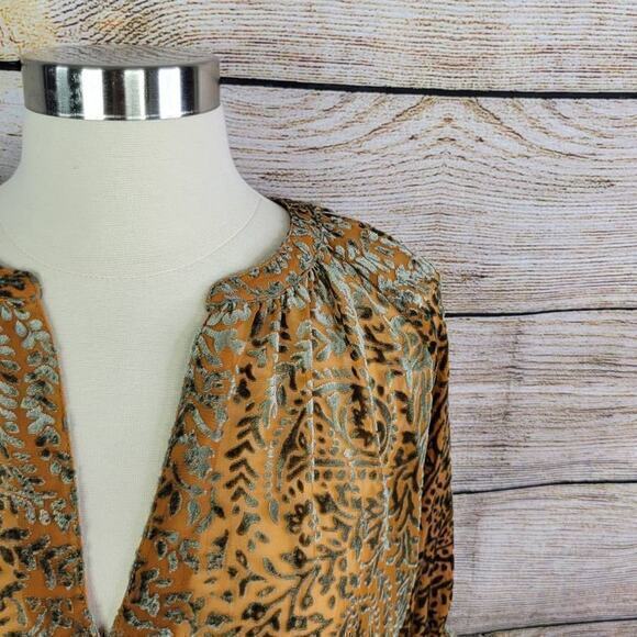 BB Dakota Steve Madden Better to Burn Out Flocked Velvet Top Size Extra Small XS - Picture 4 of 6